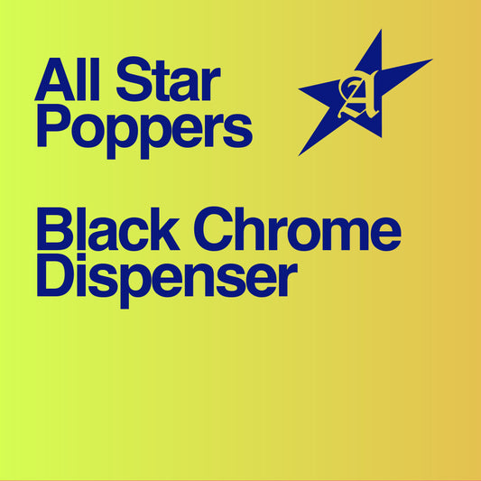 All Star Poppers - Crush Ball Applicator - Black & Silver