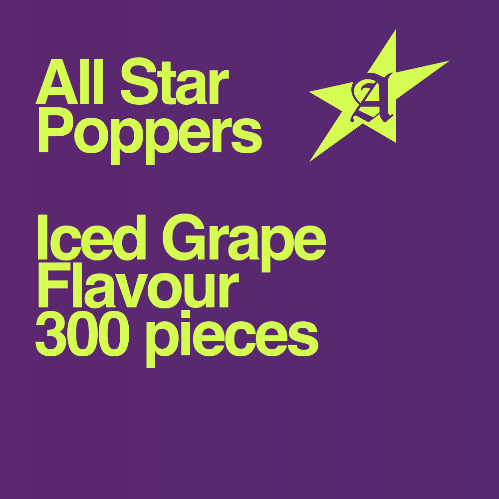 All Star - Cigarette Popper Bundle - Iced Grape 3 pack (300 Balls) rollover image