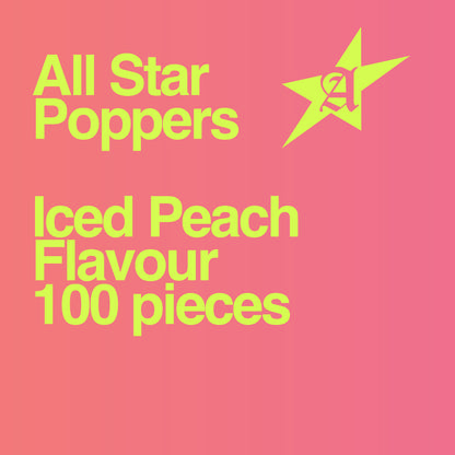 All Star - Cigarette Popper Flavour Balls - Iced Peach (100 Balls) rollover image