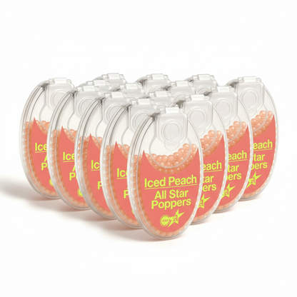 Iced Peach cigarette crush balls 10-pack 1000 balls from All Star Poppers
