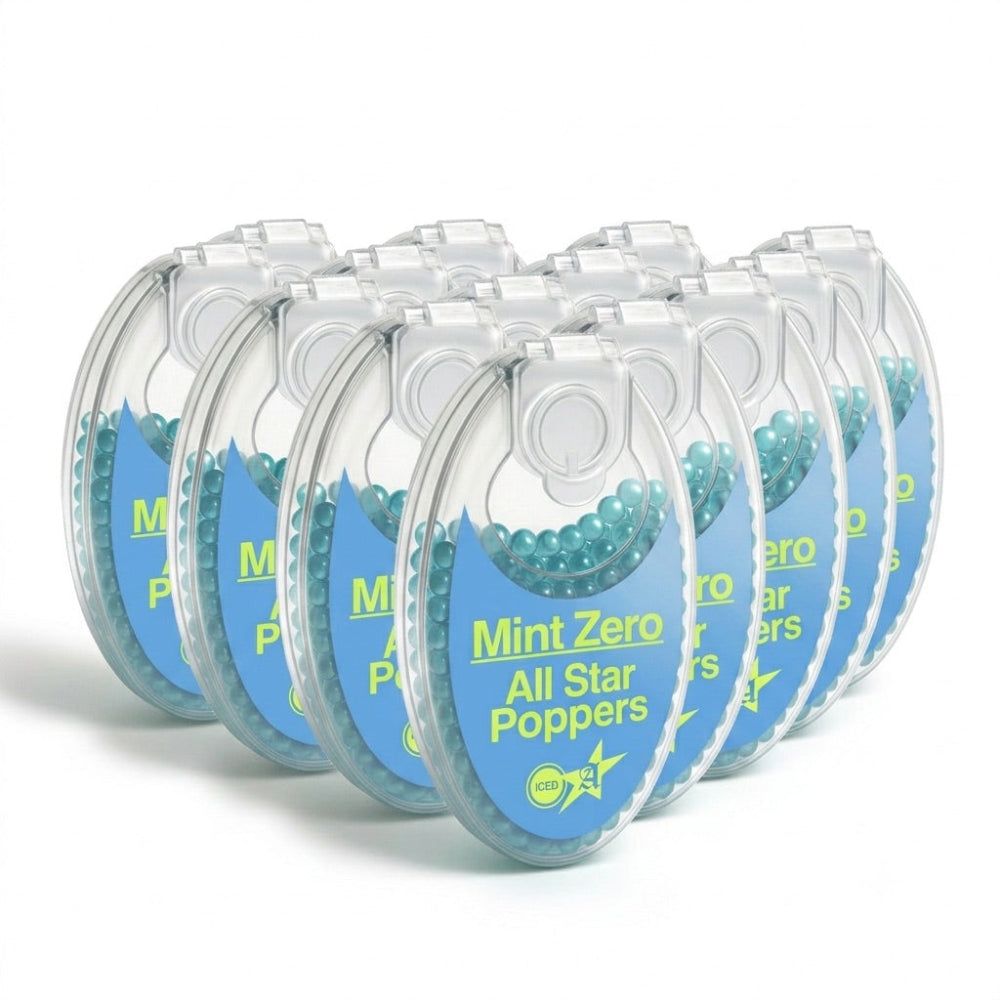 Mint Zero menthol cigarette crush balls 10-pack 1000 balls from All Star Poppers