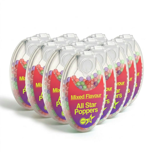 Mixed Flavour Fruity cigarette crush balls 10-pack 1000 balls from All Star Poppers
