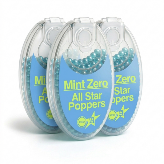 Mint Zero menthol cigarette crush balls 3-pack 300 balls from All Star Poppers