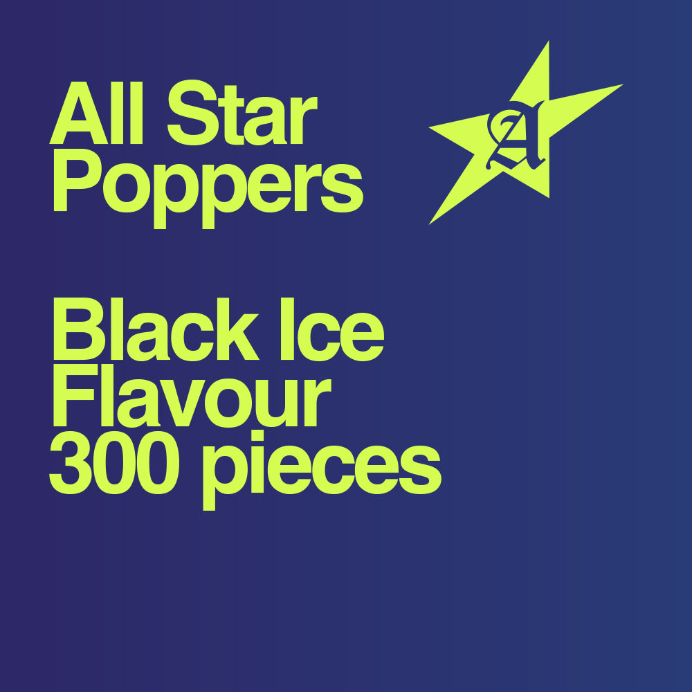All Star poppers - Cigarette Popper Bundle - Black Ice 3 Pack (300 Balls) rollover image