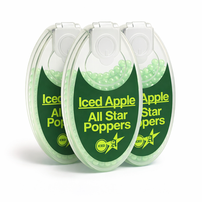 All Star Poppers - Cigarette Crush Balls - Iced Apple 3 Pack (300 Balls)