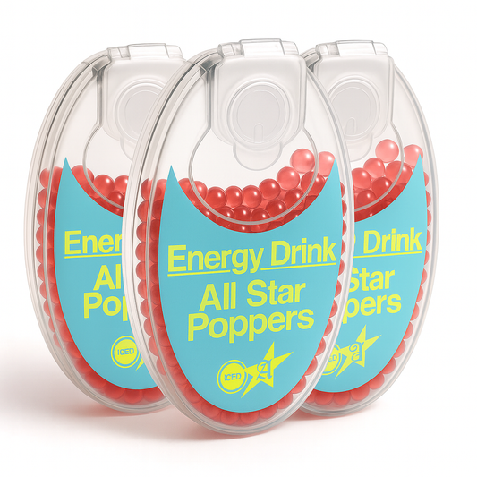 All Star Poppers - Cigarette Crush Balls - Energy Drink 3 pack (300 Balls)