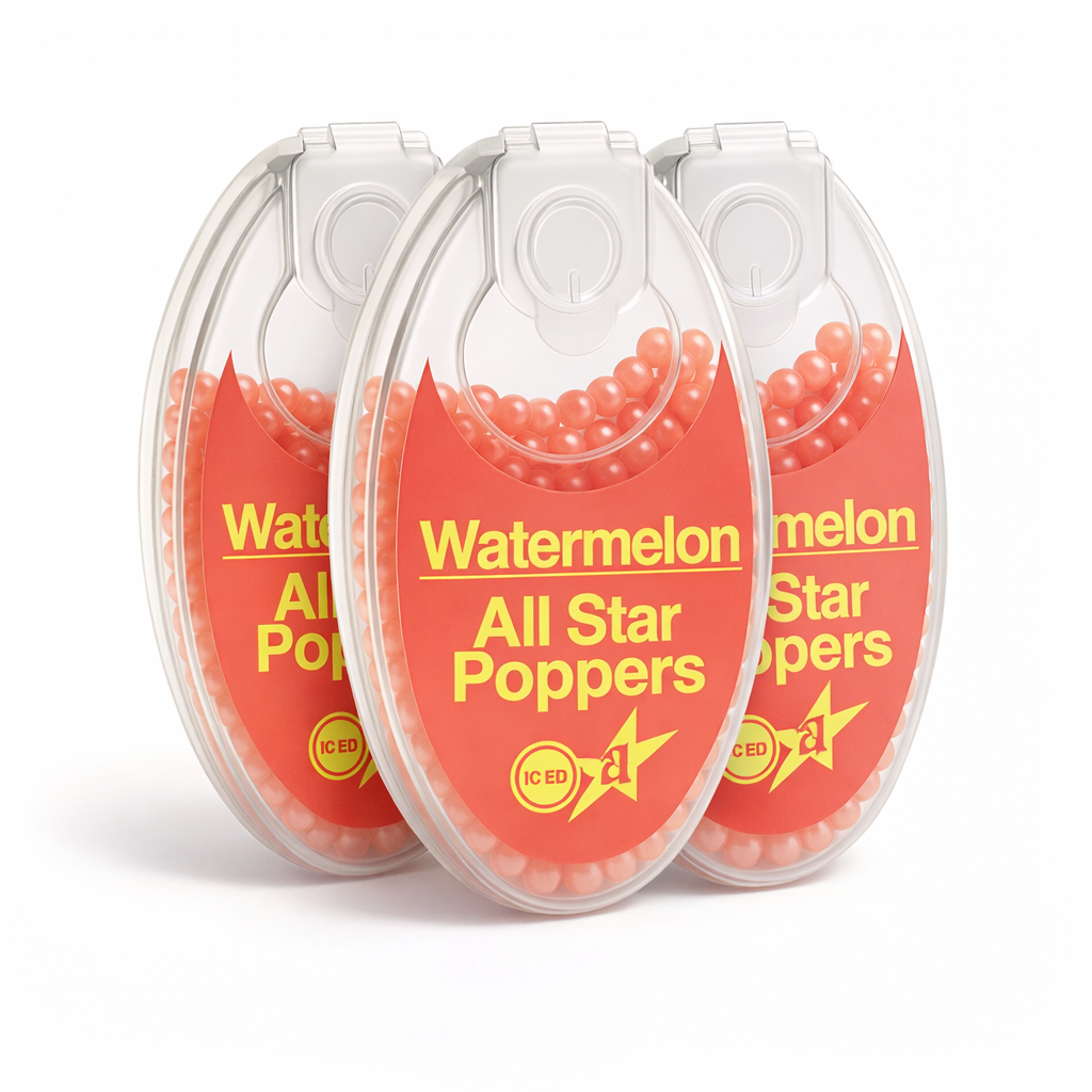 All Star Poppers - Cigarette Crush Balls - Iced Watermelon 3 Pack (300 Balls)