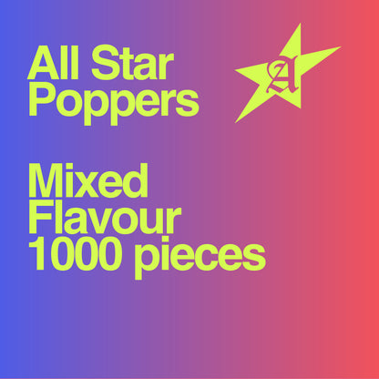 All Star Poppers - Cigarette Crush Balls - Mixed Flavour 10 Pack (1000 Balls)