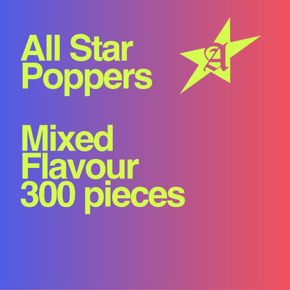 All Star Poppers - Cigarette Crush Balls - Mixed Flavour 3 Pack (300 Balls)